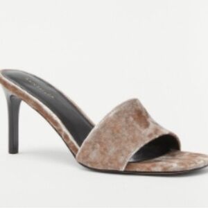 Elegant Brown Velvet Women's Heels